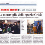 Articolo de La Nuova Ferrara dell' 8 Marzo 2014 sulla visita del Ministro dei Beni Culturali Dario Franceschini a TryeCo 2.0